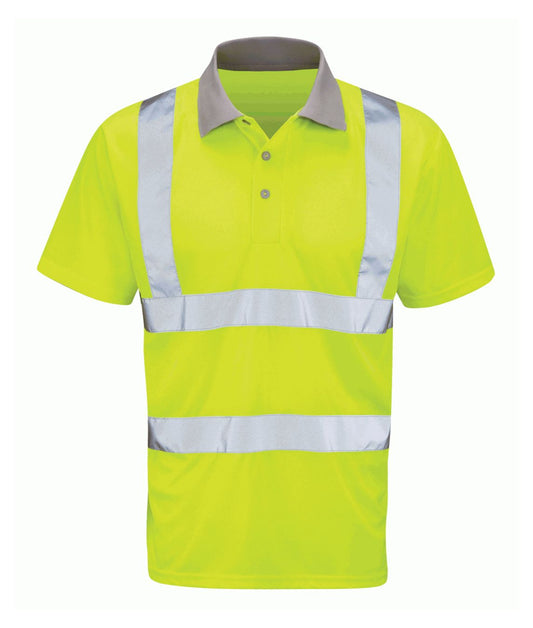 Mercury Hi Visibility Polo Shirt | Yellow - Eg Clothing UK