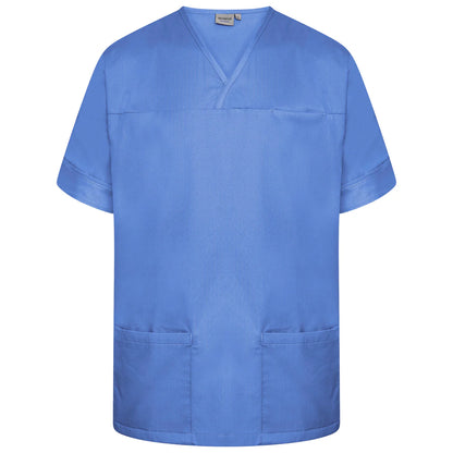 Metro Blue Plain Smart Scrub Top