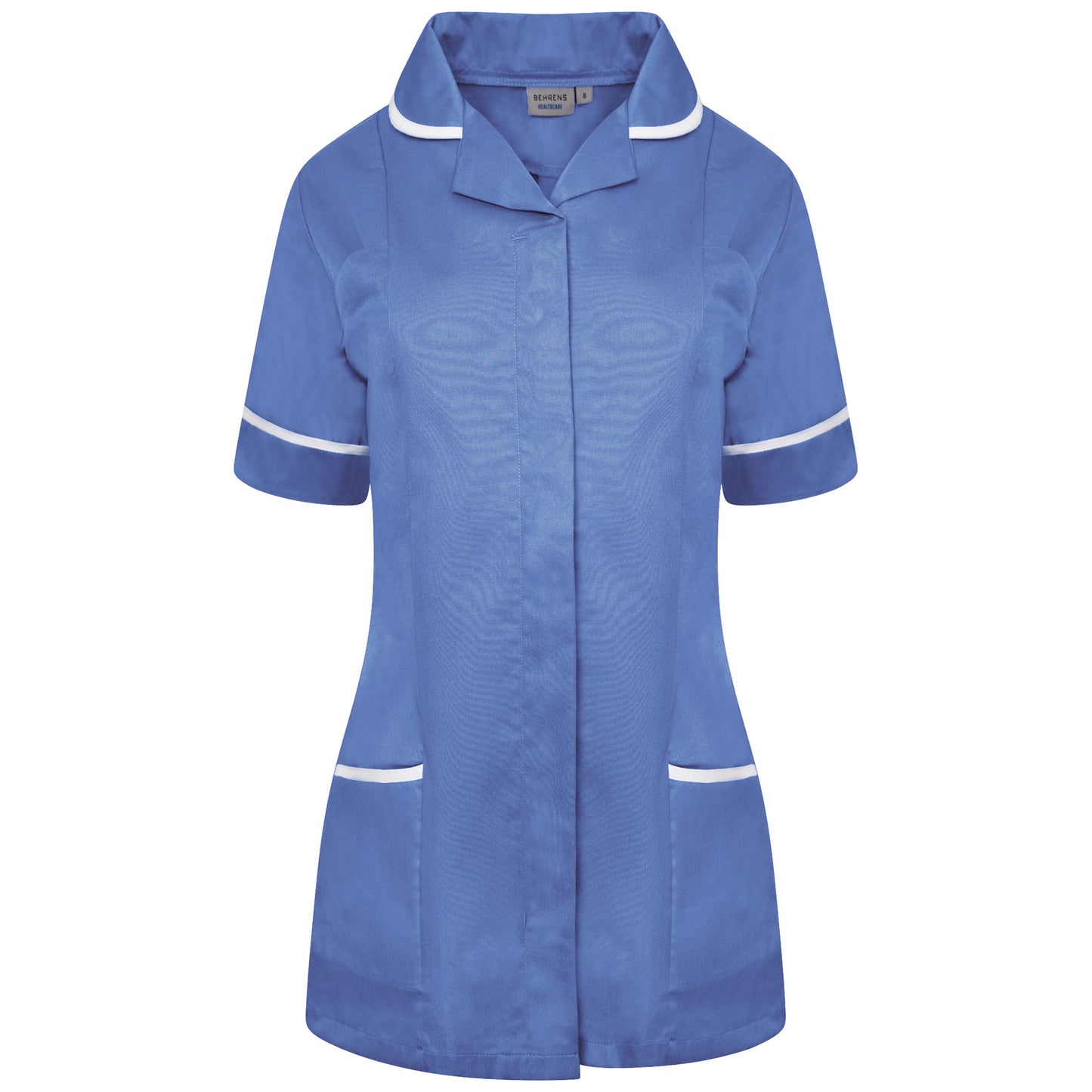 Behrens Ladies Tunic 195GSM round collar concealed zip two breast pockets waterproof lining key loop action back pleats