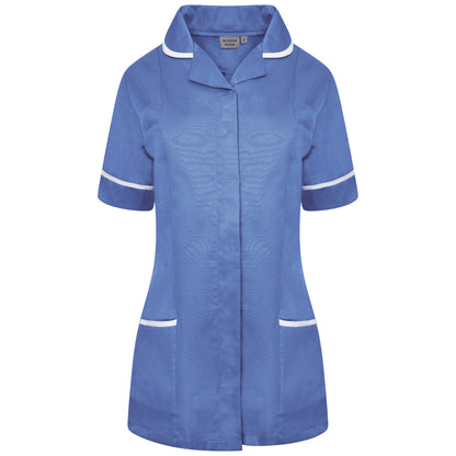 Behrens Ladies Tunic 195GSM round collar concealed zip two breast pockets waterproof lining key loop action back pleats