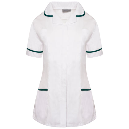 Behrens Ladies Tunic round collar showing concealed zip waterproof-lined left breast pocket hip pockets and action back