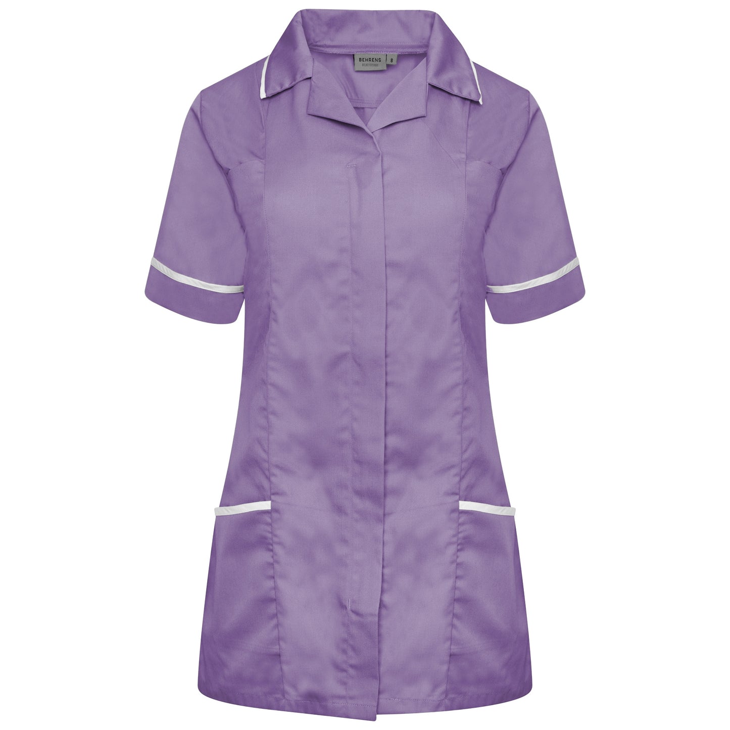 Behrens Ladies Tunic with revere collar princess seams concealed front zip waterproof left breast pocket and lower pockets with key loop