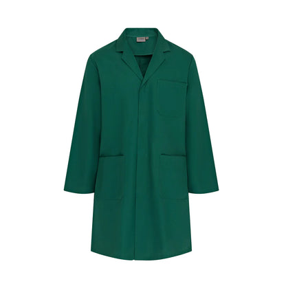 Behrens Unisex Work Coat 195gsm polycotton with concealed press studs back vent and three pockets