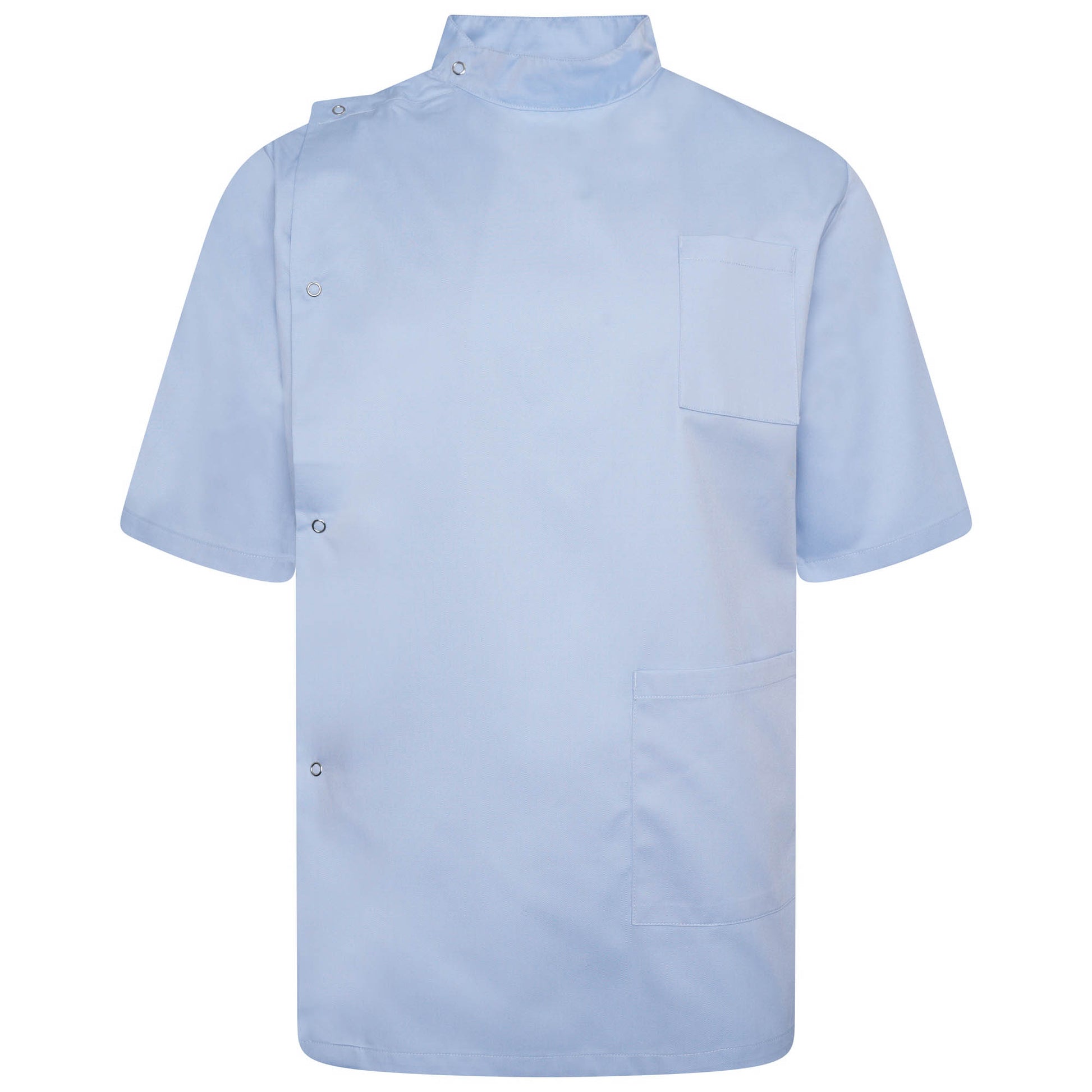 Behrens Male Dental Tunic with stand collar asymmetrical press-stud front waterproof-lined breast pocket action back vents