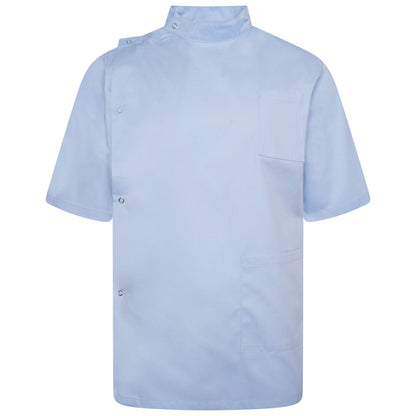 Behrens Male Dental Tunic with stand collar asymmetrical press-stud front waterproof-lined breast pocket action back vents