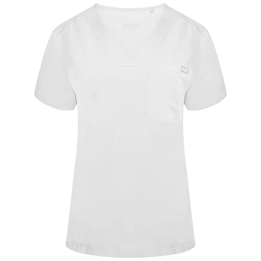 NovaScrubTopCeilblue-white