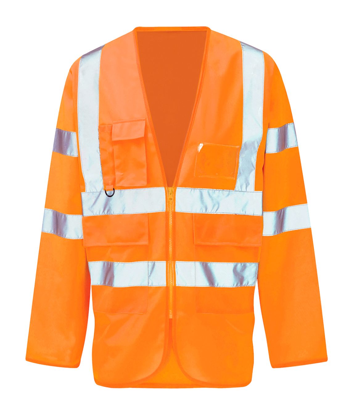 Pembridge Executive Jerkin sleeved Hi-Vis Class 3 vest 100% polyester tricot reflective tape zip front mobile and ID pockets