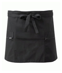 Short Apron Unisex Two Zip Pockets | Black - Eg Clothing UK