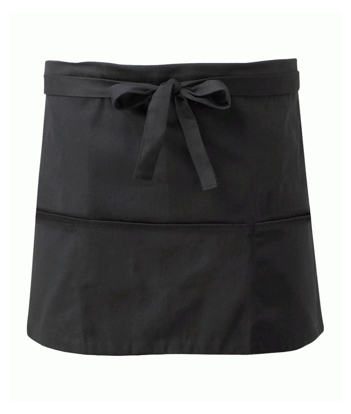 Short Apron Unisex With Open Pockets | Black - Eg Clothing UK