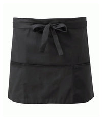 Short Apron Unisex With Open Pockets | Black - Eg Clothing UK