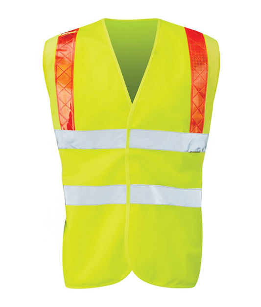 Sica Waistcoat With Red Braces | Yellow - Eg Clothing UK