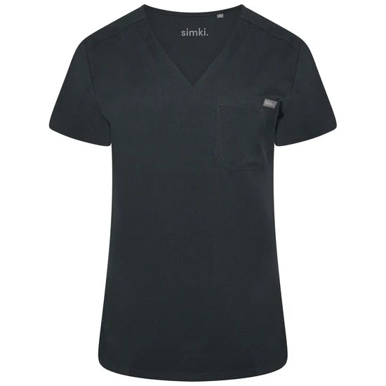 Soft Black- Nova-Scrub Top 