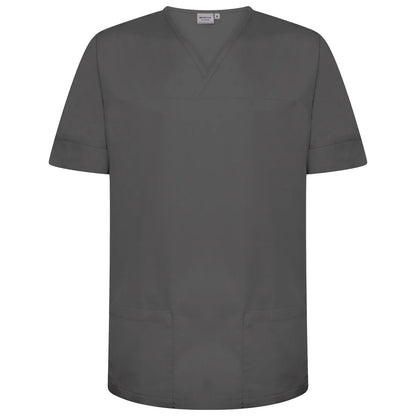 Storm Grey Plain Smart Scrub Top