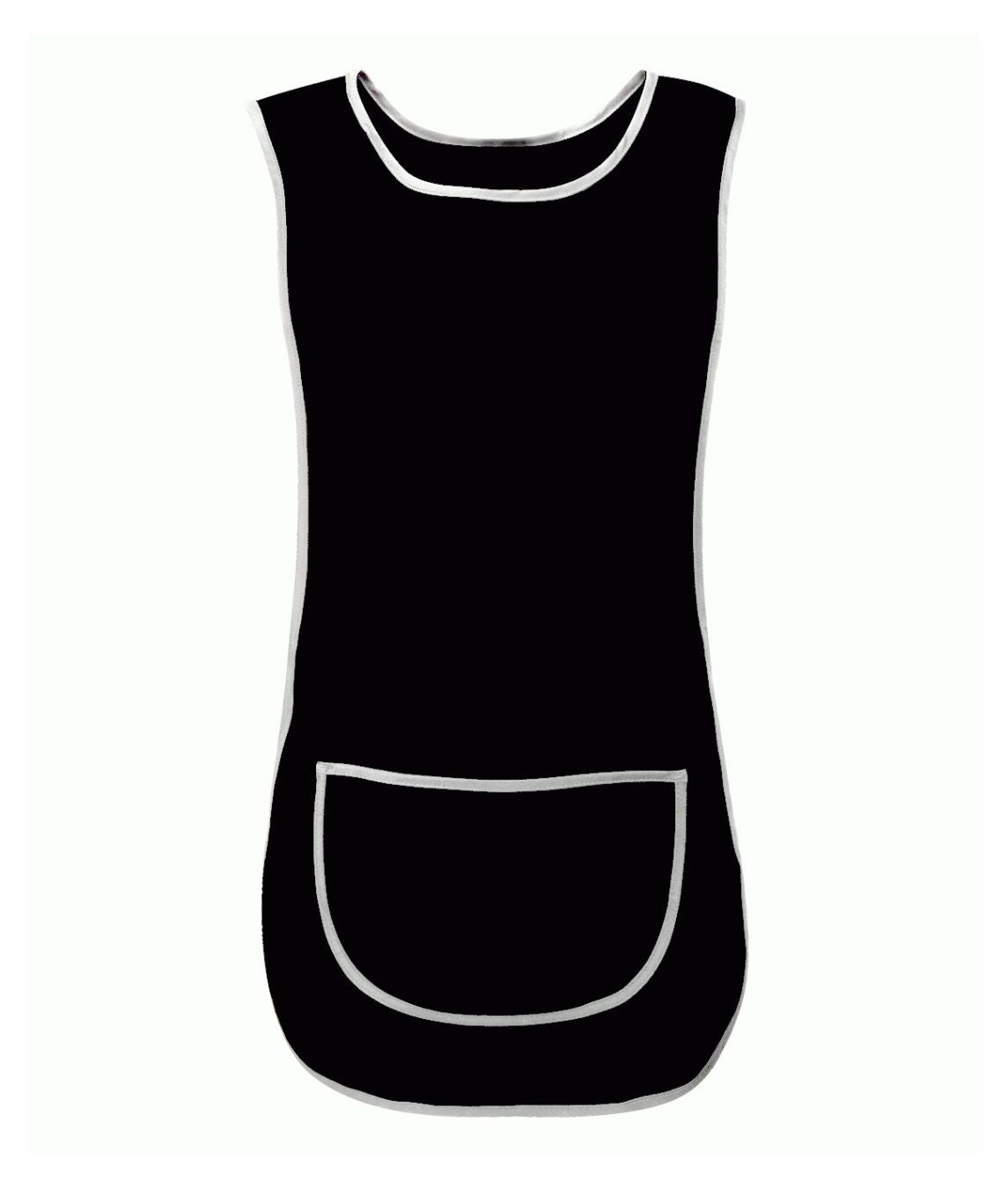 Tabard Unisex Contrast with contrast bound edges one large front pocket adjustable side tabs 65% polyester 35% cotton 195GSM