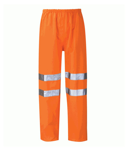 Thor Waterproof Breathable Over Trousers | Orange - Eg Clothing UK