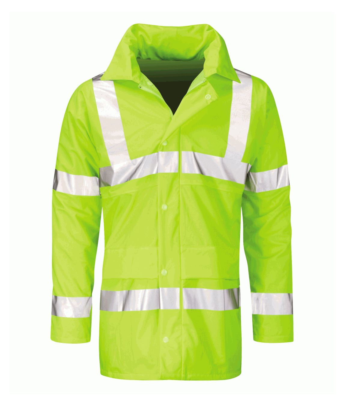 Vanadium Unpadded Jacket high-visibility with full reflective tape welded taped seams concealed hood 2-way zip 3-pocket