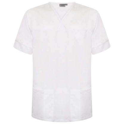 White Plain Smart Scrub Top