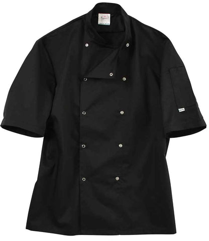 AFD Short Sleeve Coolmax® Chef's Jacket | Black - Eg Clothing UK