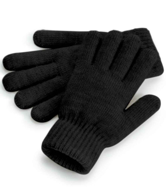 Beechfield Cosy Ribbed Cuff Gloves | Black Marl - Eg Clothing UK