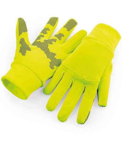 Beechfield Sports Tech Soft Shell Gloves | Fluorescent Yellow