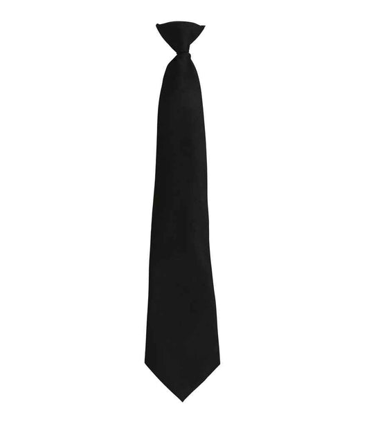 Premier 'Colours' Fashion Clip Tie | Black - Eg Clothing UK