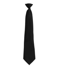 Premier 'Colours' Fashion Clip Tie | Black - Eg Clothing UK
