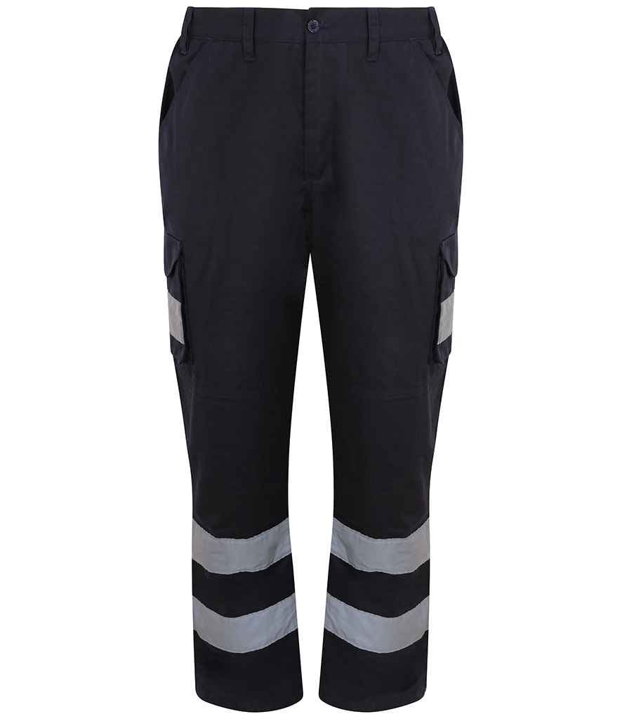 Pro RTX High Visibility Cargo Trousers | Navy - Eg Clothing UK