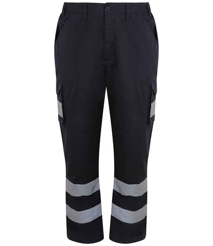 Pro RTX High Visibility Cargo Trousers | Navy - Eg Clothing UK