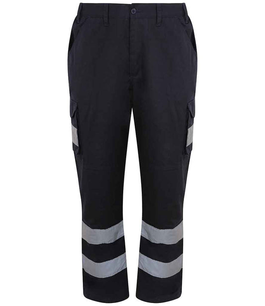 Pro RTX High Visibility Cargo Trousers | Navy - Eg Clothing UK