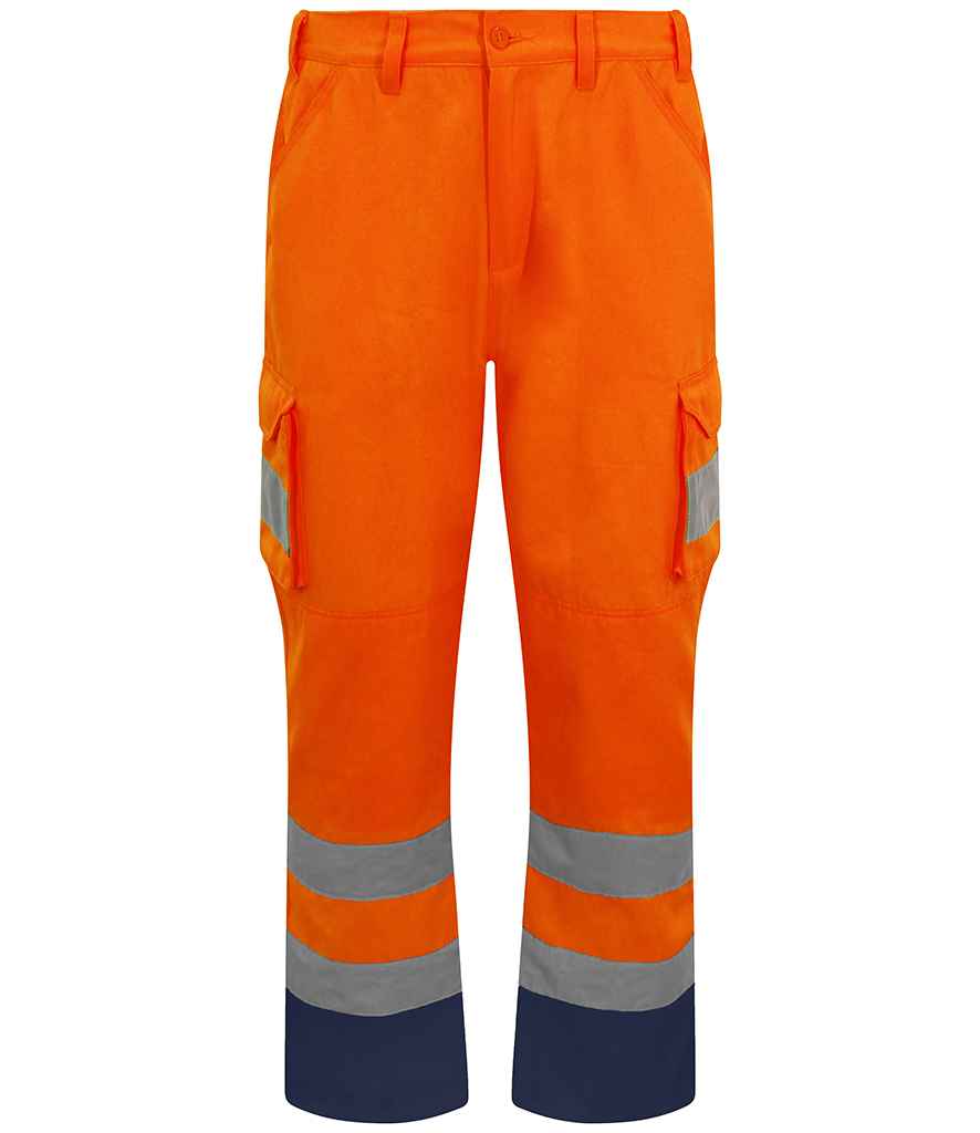 Pro RTX High Visibility Cargo Trousers | Orange - Eg Clothing UK