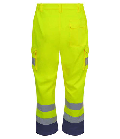 Pro RTX High Visibility Cargo Trousers | Yellow - Eg Clothing UK