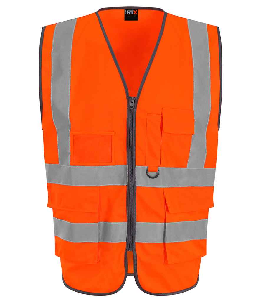 Pro RTX High Visibility Executive Waistcoat | Orange - Eg Clothing UK