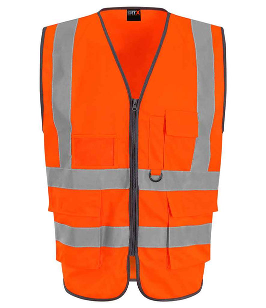 Pro RTX High Visibility Executive Waistcoat | Orange - Eg Clothing UK