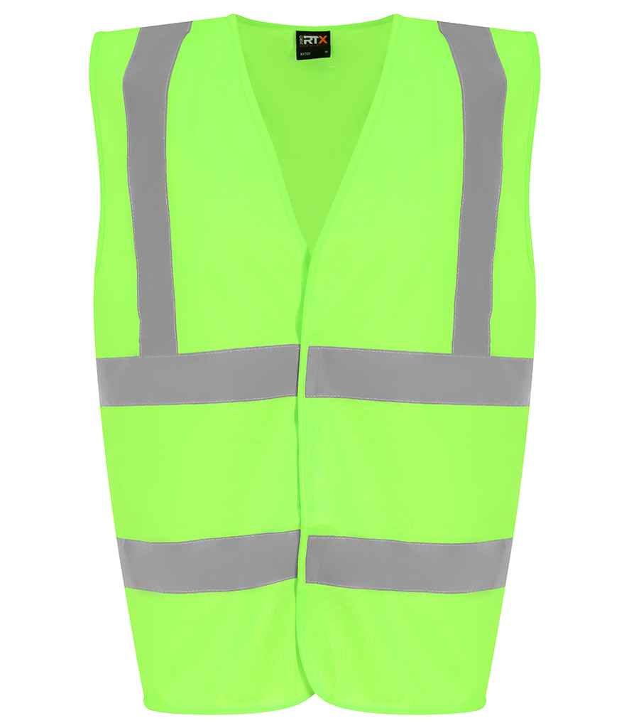 Pro RTX High Visibility Kids Waistcoat | Lime Green - Eg Clothing UK