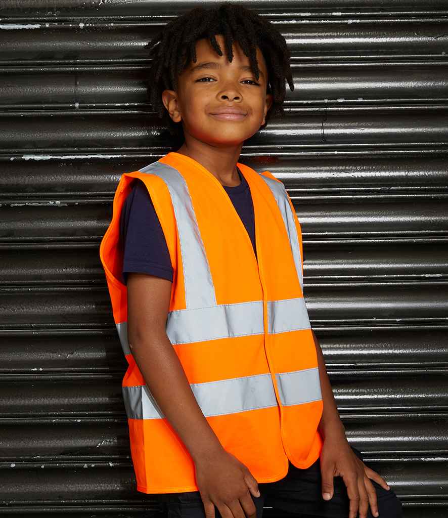 Pro RTX High Visibility Kids Waistcoat | Orange - Eg Clothing UK