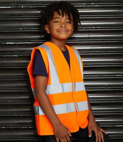 Pro RTX High Visibility Kids Waistcoat | Orange - Eg Clothing UK