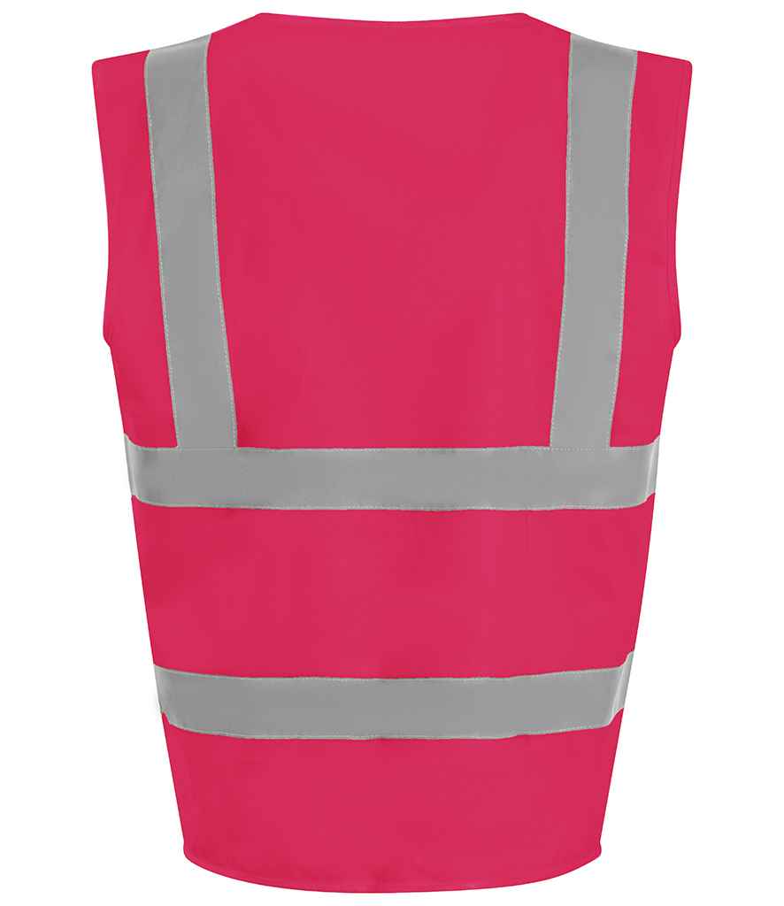Pro RTX High Visibility Kids Waistcoat | Pink - Eg Clothing UK