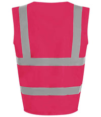 Pro RTX High Visibility Kids Waistcoat | Pink - Eg Clothing UK