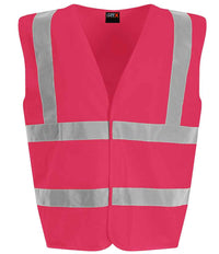 Pro RTX High Visibility Kids Waistcoat | Pink - Eg Clothing UK