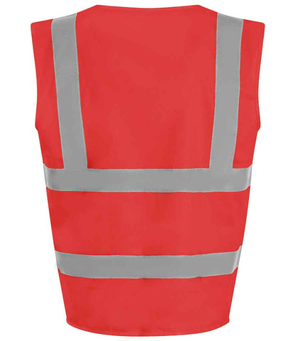 Pro RTX High Visibility Kids Waistcoat | Red - Eg Clothing UK