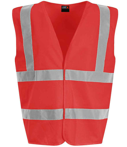 Pro RTX High Visibility Kids Waistcoat | Red - Eg Clothing UK