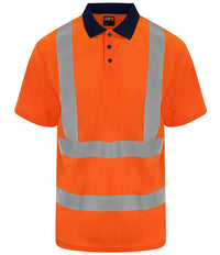 Pro RTX High Visibility Polo Shirt | Orange/Navy - Eg Clothing UK