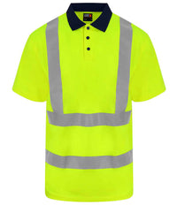Pro RTX High Visibility Polo Shirt | Yellow/Navy - Eg Clothing UK