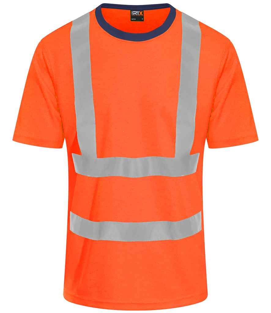 Pro RTX High Visibility T-Shirt | Orange/Navy - Eg Clothing UK