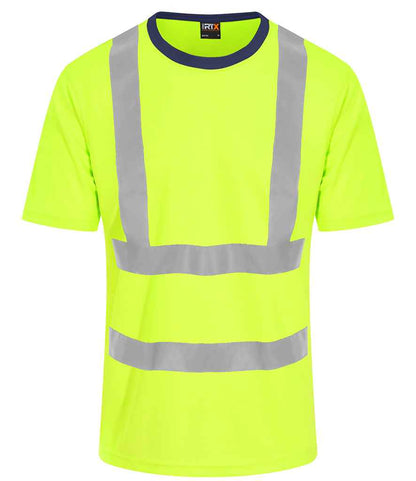 Pro RTX High Visibility T-Shirt | Yellow/Navy - Eg Clothing UK
