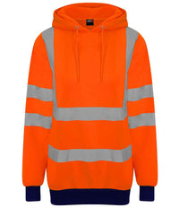 Pro RTX High Visibility Two Tone Hoodie | Orange/Navy - Eg Clothing UK