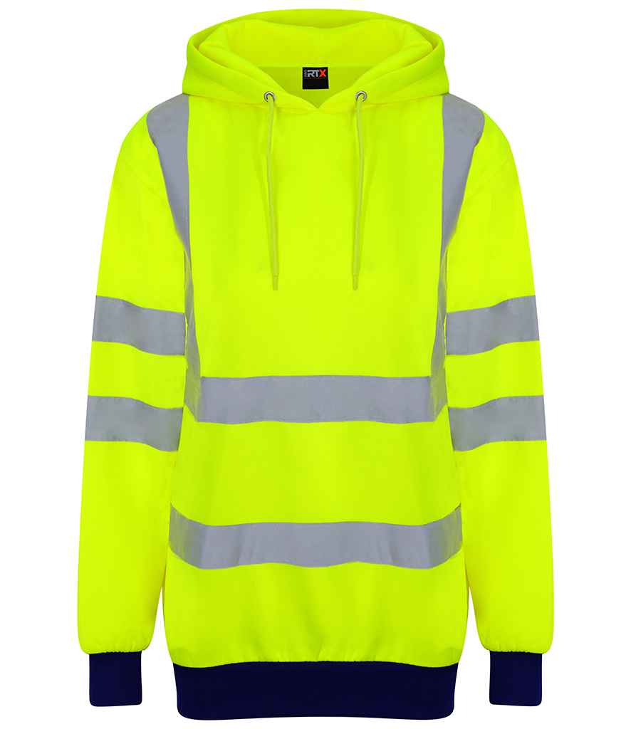 Pro RTX High Visibility Two Tone Hoodie | Yellow/Navy - Eg Clothing UK