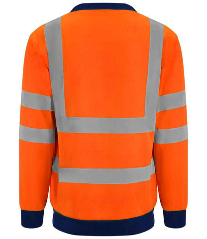 Pro RTX High Visibility Two Tone Sweatshirt | Orange/Navy - Eg Clothing UK