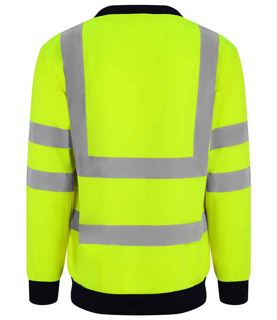 Pro RTX High Visibility Two Tone Sweatshirt | Yellow/Navy - Eg Clothing UK