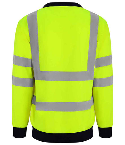 Pro RTX High Visibility Two Tone Sweatshirt | Yellow/Navy - Eg Clothing UK